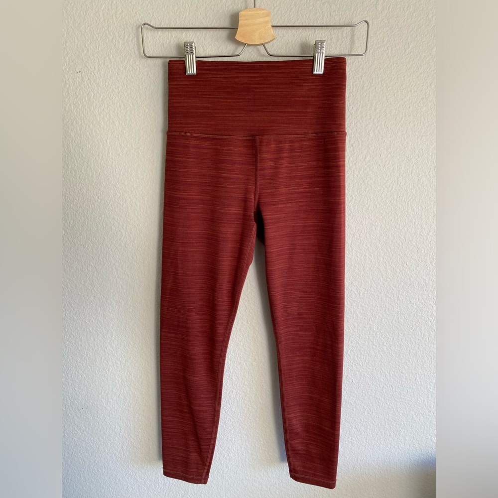 Athleta Elation Space Dye 7/8 Tight, Dried Cinnamon, XS